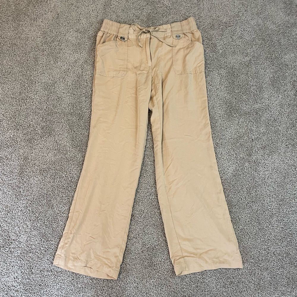 Rafaella Tan Elastic Tie Pants